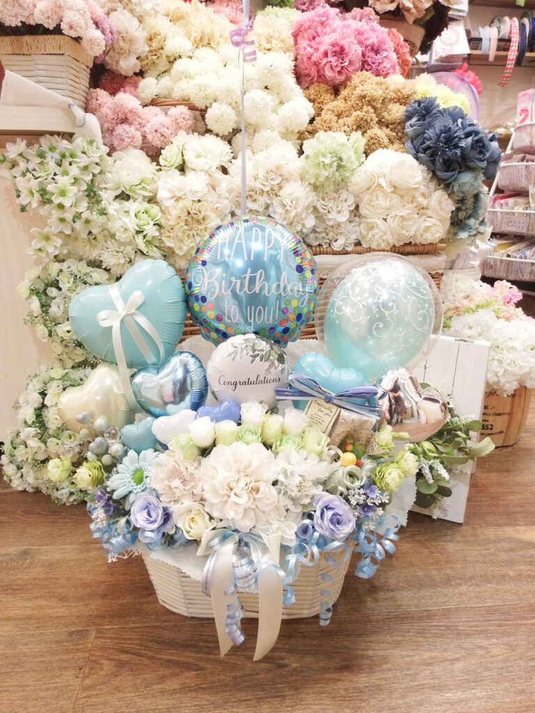 メッセージバルーン バルーンギフト 生誕祭 卓上バルーンバルーンギフト 時間指定あり 神奈川 【ののか様】5/24 1本 サンクス 撮影 発表会 誕生日 フラワー・リース