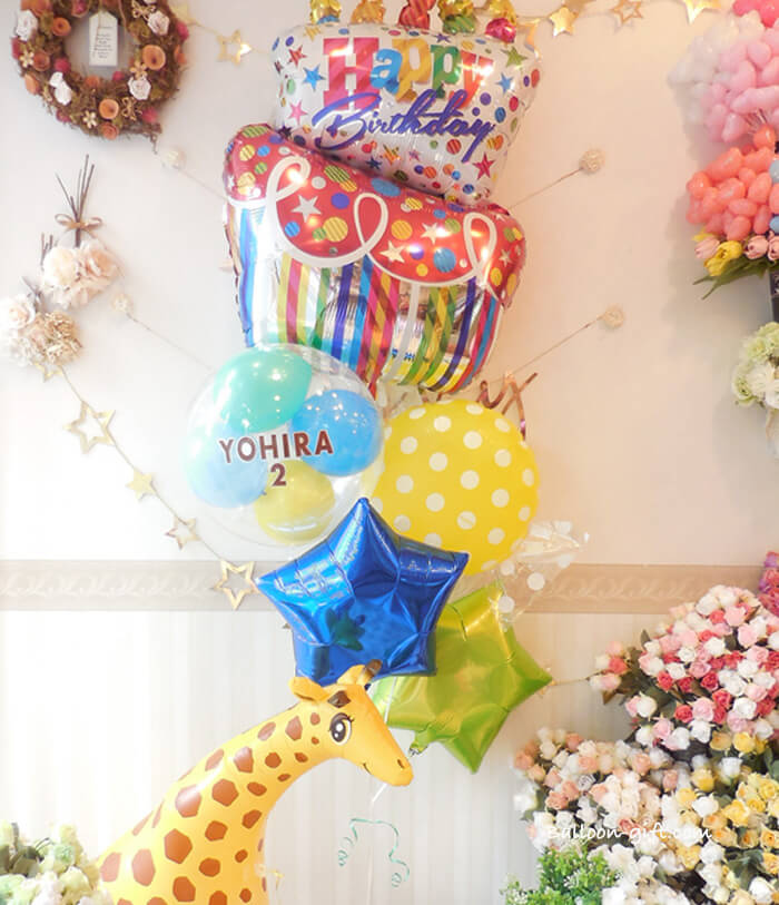 カラフルで発色のきれいなケーキデザインバルーン