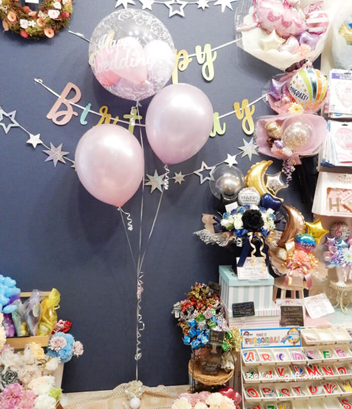 ダブルレイヤーバルーンを組み合わせた上品アレンジ