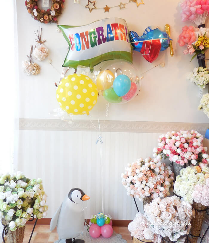 ポップで明るいカラーが映えるバルーンセット