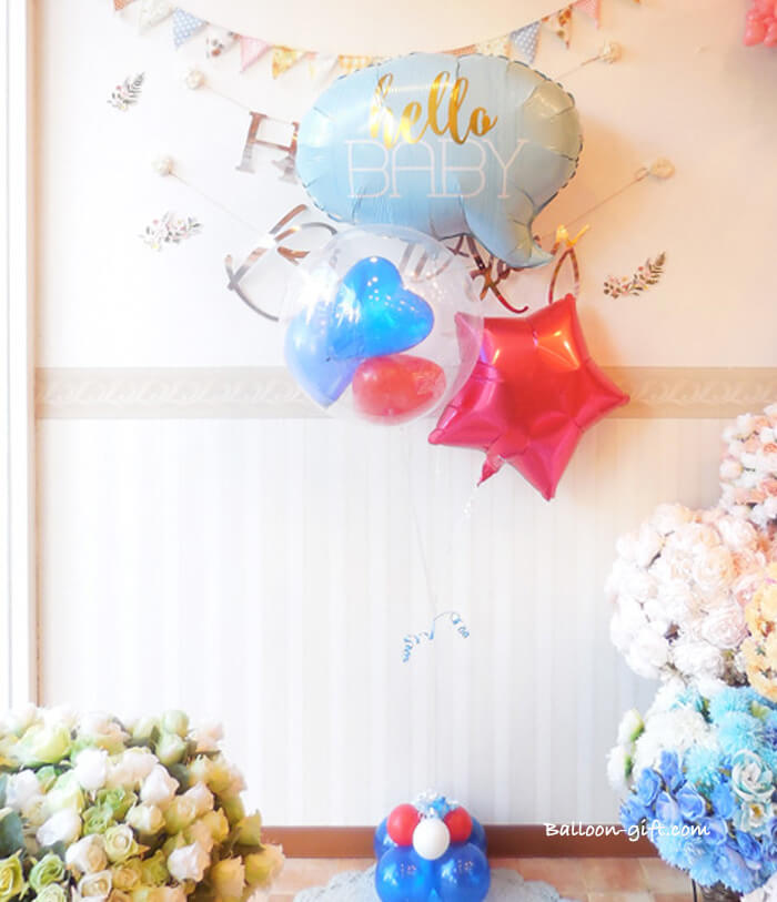 Hello Babyの吹き出し型バルーンが主役