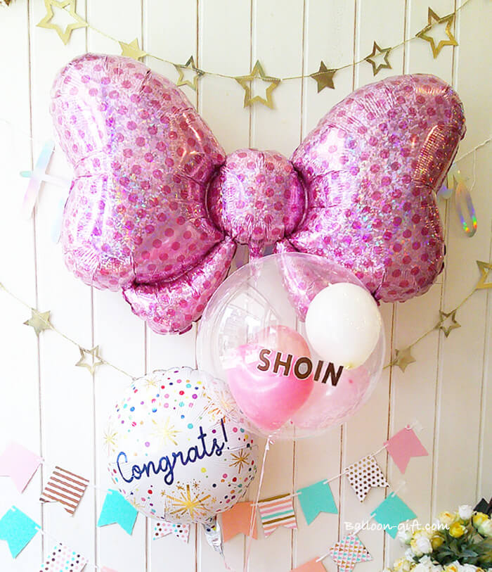 お祝いにぴったりな可愛い3個セットバルーン