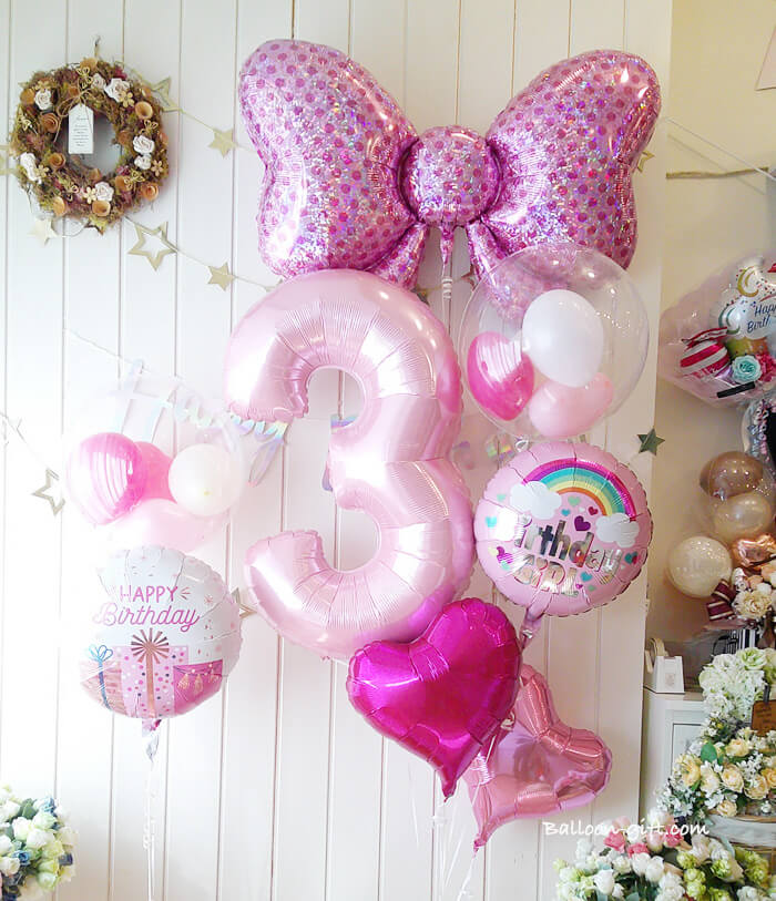 おまかせ柄バルーンを合わせた華やか3個セット