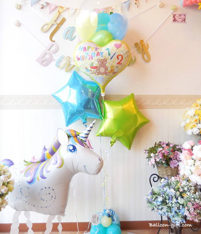 長持ち素材の無地バルーンが可愛さをプラス