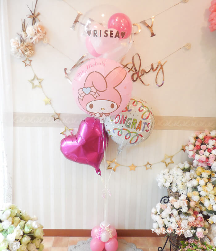 マイメロディわくわく4個セット｜バルーンギフト・ドット・コム