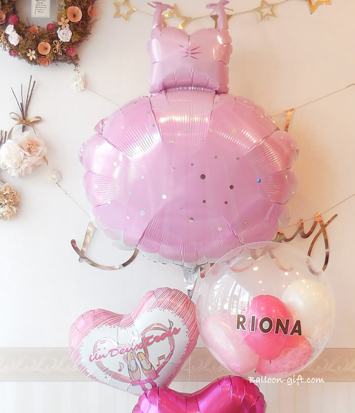 ピンクチュチュのバレリーナが主役の華やかな4個セット