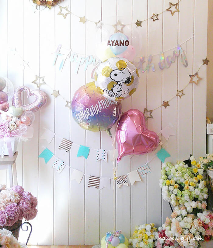 透明バルーンと合わせて存在感たっぷり