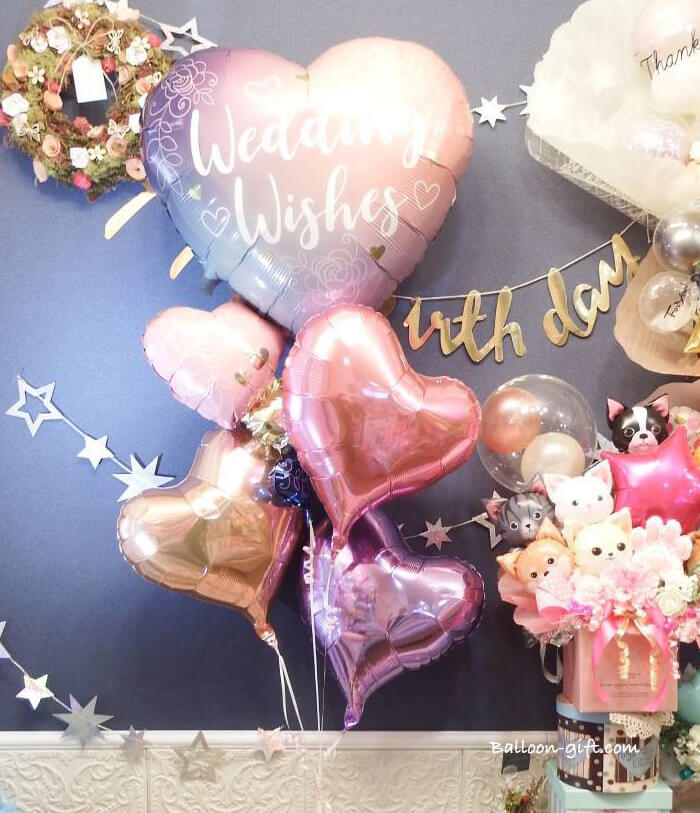 二次会や婚約祝いにも人気のバルーン電報