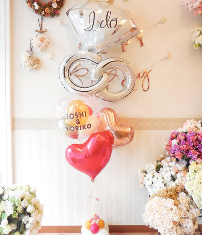 写真映えするリングモチーフのバルーンギフト