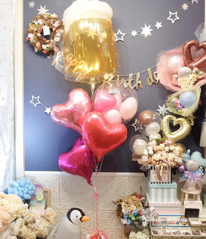 写真映えする迫力満点のビールバルーンセット