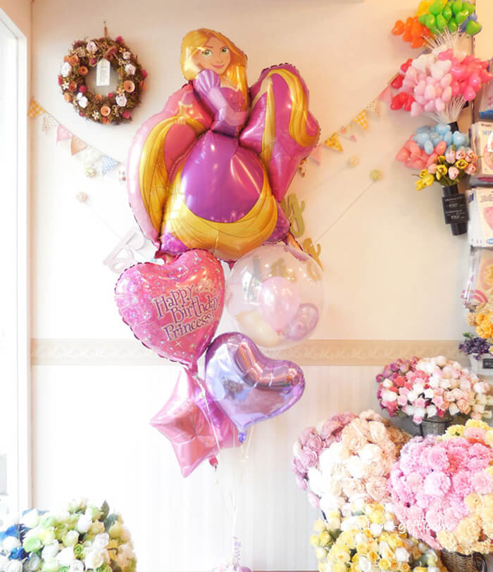 写真映えする華やかなラプンツェルバルーンセット