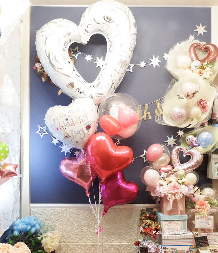 結婚祝いにぴったりのロマンティックなバルーンギフト