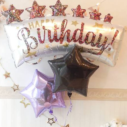 男性向けのお誕生日バルーンアレンジ実例