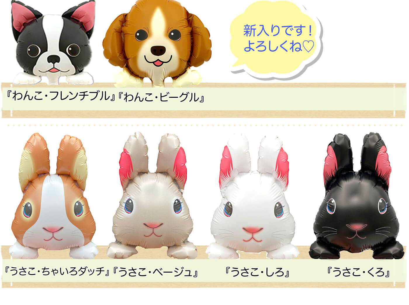 わんこにゃんこが選べます！わんにゃんうさこリスト2