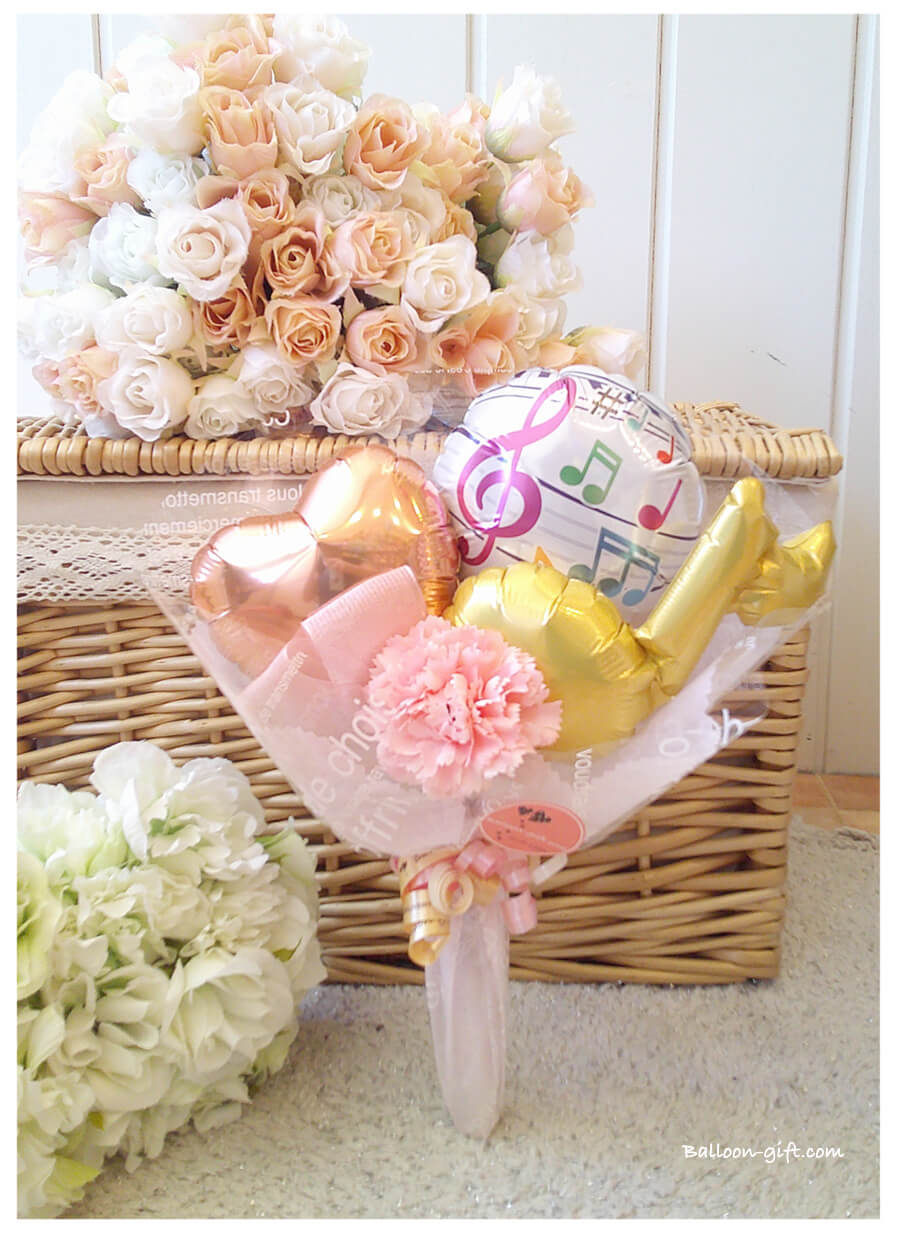 ひめちゃん様ご注文分♡音符風船付お菓子ブーケ25個　プチギフト　結婚式　発表会 音符風船付お菓子ブーケ♡1個 プチギフト 結婚式 発表会