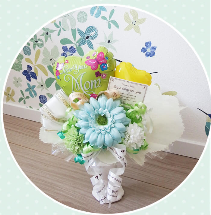 母の日ミニポット　大人気バルーン電報