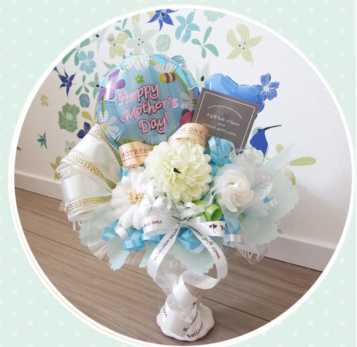母の日ミニポット　大人気バルーン電報